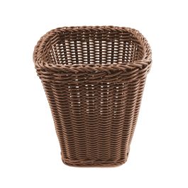 Inde Organizador Utensilios PP Rattan Cuadrado 14.4 cm ancho x 19.3 cm alto x 14.8 cm largo