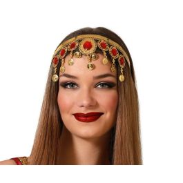 Diadema Carnaval Medallas Doradas Mujer Adulto, Estilo Árabe con Piedras Rojas y Monedas Colgantes para Danza del Vientre y Disfraces Precio: 3.69000027. SKU: B17GC8T6H7