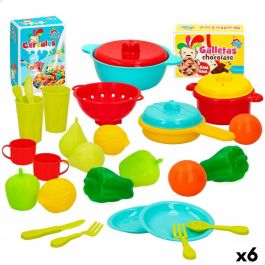 Set de Alimentos de Juguete Colorbaby Menaje y utensilios de cocina 31 Piezas (6 Unidades)