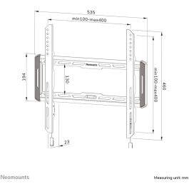 Neomounts WL30-550BL14 Soporte de Pared Fijo para Pantalla 32-75", 50 kg, VESA 100x100-400x400, Ultra-plano 2,3 cm, Fácil Instalación, Negro