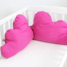 Protector de Cuna HappyFriday Basic Kids Cloud Fucsia 60 x 40 cm