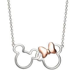 PEERS HARDY Colgante Mickey & Minnie Disney bañado en plata con lazo oro rosa Precio: 24.50000014. SKU: B13L73WLZW