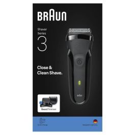 Braun BRA8700216735742 Afeitadora Eléctrica Serie 3 Negra - 30 min batería - Carga Rápida 5 min