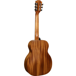 LAG Guitarra Acústica Escapade Nylon A/E- Natural Travel Clásica Electrocústica, Tapa Cedro Rojo Macizo, Acabado Satinado