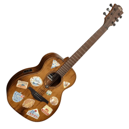 LAG Guitarra Acústica Escapade Globe Trotter Electro Lag Travel Natural Satinado