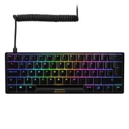 Sharkoon SGK50 S4 Teclado Mecánico para Gaming, 60%, USB, QWERTY Portugués, Negro