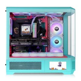 Thermaltake CA-11H-00FLWN-00 Caja Full Tower ATX EATX Micro-ATX Mini-ITX Color Menta Fresa con Ventana Lateral y Soporte Multi Iluminación