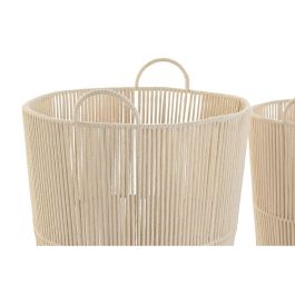 Cesta Basicos DKD Home Decor Beige 42 x 51 x 42 cm Set de 3