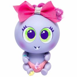 Ksimerito Isabelonga Niu Gen Morado - Muñeca Bebé Interactiva para Adoptar. Tamaño: 15,5x19,5x13,5 cm. A partir de 3 Años.