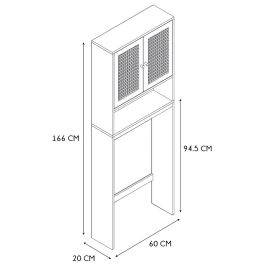 Mueble Wc Bali 60X20 Home Deco Factory altura 166 cm