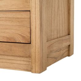 Vitrina Natural Madera Mindi Salón 90 X 40 X 180 cm