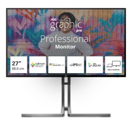 AOC U27U3CV Monitor 27" 4K UHD 3840x2160, 4ms, 16:09, 2xHDMI, DP, USB-C con 96W Power Delivery, HDR, Negro Precio: 500.50000044. SKU: B16SG3P4AG