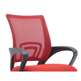Q-connect Silla de Oficina KC04841 Siena Malla Base Metálica Alt Max 1000 Anc 560 Prof 570 Ruedas Premium Color Negro Rojo