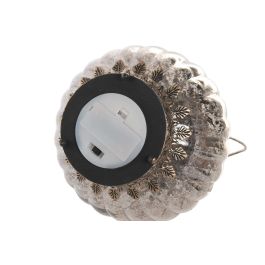 DKD Home Decor Decoración Luminosa Árabe LED con Cristal, 14.5 x 21.5 x 14.5 cm, 6 Unidades, Marrón, Gris, Dorado