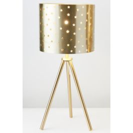 DKD Home Decor Lámpara Sobremesa Moderno Dorado Metal 25 x 60 x 25 cm