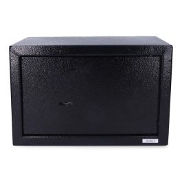 Micel Caja fuerte CFC5 - Caja fuerte de seguridad con llave, acero, negro, 310 x 200 x 200 mm