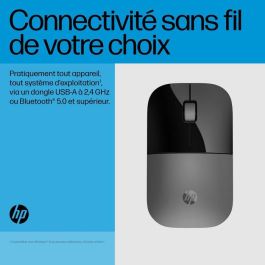 HP Z3700 Ratón Inalámbrico Plata, Modo Dual, Portátil, Cómodo, Control Preciso, Diseño Delgado, Materiales Reciclados