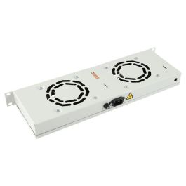 Lanview Logon RAF300WH - Módulo Ventilador para Rack 1U con Termostato Digital, 2 Ventiladores, Flujo de Aire 280m³/hora