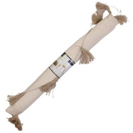 Home Deco Factory Alfombra Redonda con Flecos Mirage Beige Diámetro 90 cm para Salón/Dormitorio