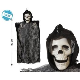 Esqueleto con Capucha Negra 90 cm - Decoración Colgante Halloween, Techos y Puertas, Tamaño Medio Precio: 2.59000016. SKU: B1E38RATB7
