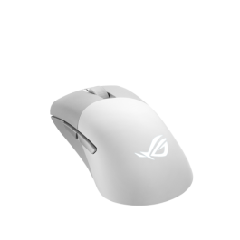 Asus Ratón ROG Keris Wireless AimPoint 90MP02V0-BMUA10, RF Wireless + Bluetooth + USB Type-C, Óptico 36000 DPI, Mano Derecha, Blanco