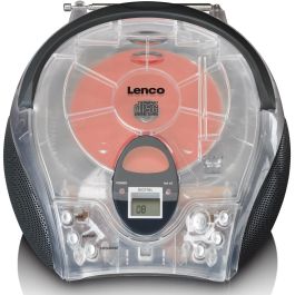 Lenco SCD-24TR Radio Portátil Digital FM Bluetooth Transparente con Pantalla LCD y Altavoces Estéreo