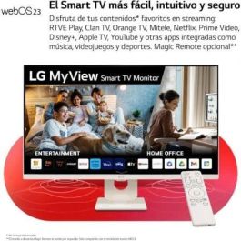 LG 32SR50F-W MyView Smart Monitor 31.5" Full HD IPS webOS23. TV Inteligente Multimedia Blanco, perfecto para Home Office y Streaming.