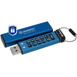 Kingston IronKey Keypad 200 USB-Stick 64GB, Seguridad PIN AES-256 FIPS 140-3, Lectura 145MB/s, Resistente Agua IP68