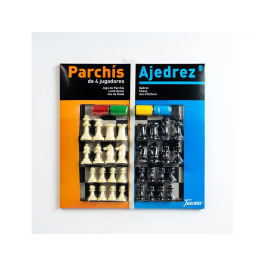 Fournier Parchís con Ajedrez Tablero Grande 4 Jugadores 41x40x4,8 cm