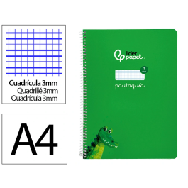 Liderpapel Cuaderno Espiral Pautaguía A4 Tapa Blanda 80 Hojas 75gr Cuadro Pautado 3mm Verde Precio: 11.79000042. SKU: B1CY282A3X