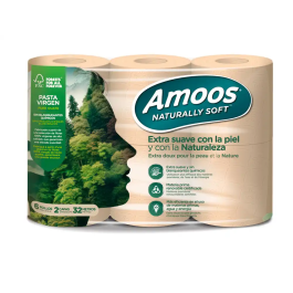 Amoos Papel Higienico Naturally Soft 2 Capas Pasta Cruda Paquete 6 Rollos Ecolabel Precio: 3.95000023. SKU: B17DRVNDQM