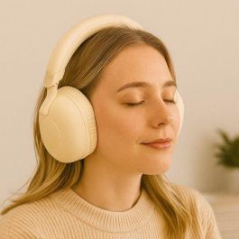 Grundig Auricular Diadema ANC con Cancelación de Ruido, Color Crema