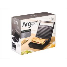 Argon Parrilla Doble Presión de Acero Negra 1500W, 35.4x10x28 cm, para Uso Doméstico (4 Unidades)