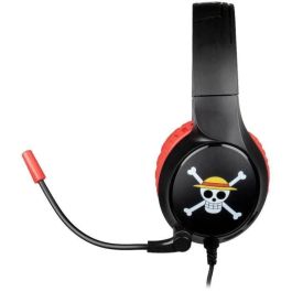 Konix 3328170293846 Auriculares Gaming con Cable, Micrófono, Jack 3.5mm, 1.5m para PC, PS4, PS5, Switch, Xbox - One Piece Luffy
