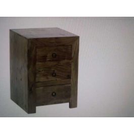 DKD Home Decor Cómoda Colonial 8 Cajones Madera Acacia Natural Dorado 110 x 45 x 108 cm