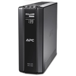 APC Inversor Back UPS Pro BR1500G-FR 1500VA / 865W para PC y Mac con Pantalla LCD y Protección de Red Gigabit Ethernet