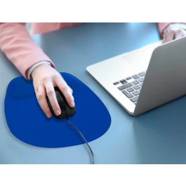 Q-connect Alfombrilla para Ratón con Reposamuñecas Ergonómico de Gel Color Azul 225x240x20 mm
