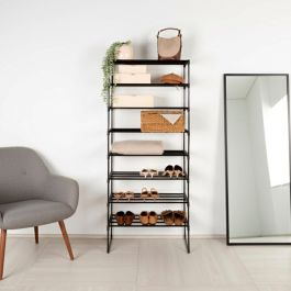 Estantería Max Home Negro Metal Plástico 67 X 160 X 30 CM (2 Unidades)