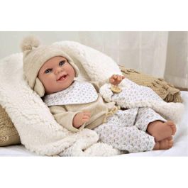 Muñeca elegance 35 cm babyto beige c/manta (muñeco de peso)