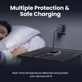Ugreen 35043 Nexode S 100W Cargador Rápido GaN Gris con 4 Puertos USB para Portátil, Móvil, Tablet