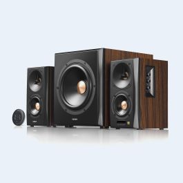 Edifier S360DB Sistema Altavoces 2.1 Hi-Res Audio 150W RMS Bluetooth 4.1 Inalámbrico/Alámbrico, Negro/Madera