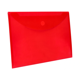 Liderpapel Carpeta Dossier A4 Cierre Velcro Roja Polipropileno 180 Micras
