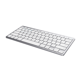 Trust Teclado Basics Bluetooth Inalámbrico para PC, Tablet y Smartphone Blanco-Plata
