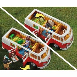 Playmobil Autobús Volkswagen T1 Clásico 70176 con portaequipajes extraíble y detalles de los años 60 para dormir