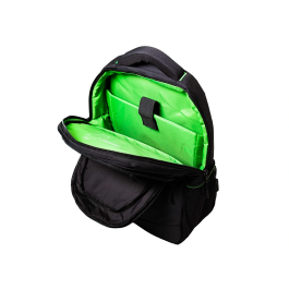 Q-connect Mochila para portátil 15,6" negra con dos bolsillos exteriores, asa y dimensiones 320x430x140 mm