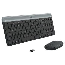 Logitech MK470 Combo Teclado y Ratón Inalámbricos Ultra-Finos y Silenciosos para Trabajo Ultra-Silencioso con Receptor USB 2.4 GHz