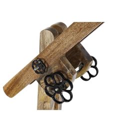 DKD Home Decor Lámpara de Pie Loft Marrón y Negro Mango y Metal 85 x 25 x 140 cm