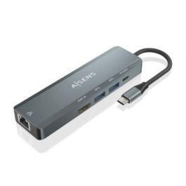 AISENS - USB-C DOCK 5 EN 1, USB-C A 1xHDMI, 1xRJ45, 2xUSB, 1xPD, GRIS, 15CM AISENS - USB-C DOCK 5 EN 1, USB-C A 1xHDMI, 1xRJ45, 2xUSB, 1xPD, GRIS, 15CM