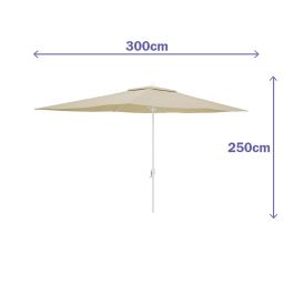 Marbueno Sombrilla Acero 6 Barillas D200x300 cm Polyester Beige Jardin, Piscina y Terraza 10192 Marbueno Sombrilla Acero 6 Barillas D200x300 cm Polyester Beige Jardin, Piscina y Terraza 10192