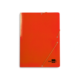 Liderpapel Carpeta Gomas Tres Solapas Cartón Plastificado Folio Colores Surtidos